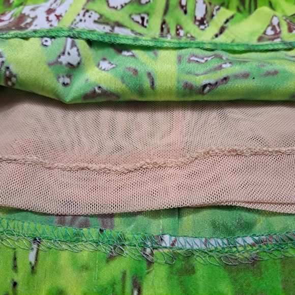 Anthropologie Silk Sculpted Green Grass Slip Dress     Size 2 - Picture 9 of 15